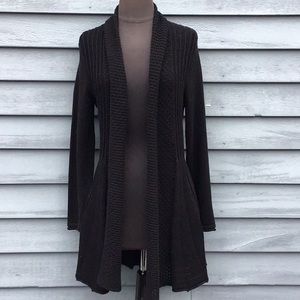 Notations Petites Black Sweater Duster Medium Petite